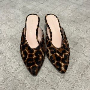 Size 7 calf hair Loeffler Randall kitten heels